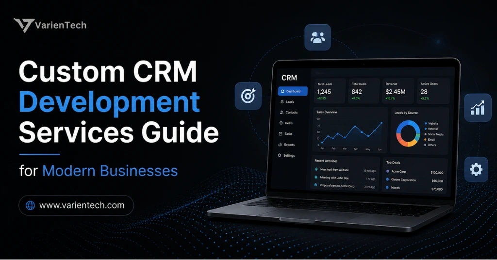 Custom CRM development services designed to streamline operations, enhance customer relationships, and boost productivity with tailored, scalable solutions.